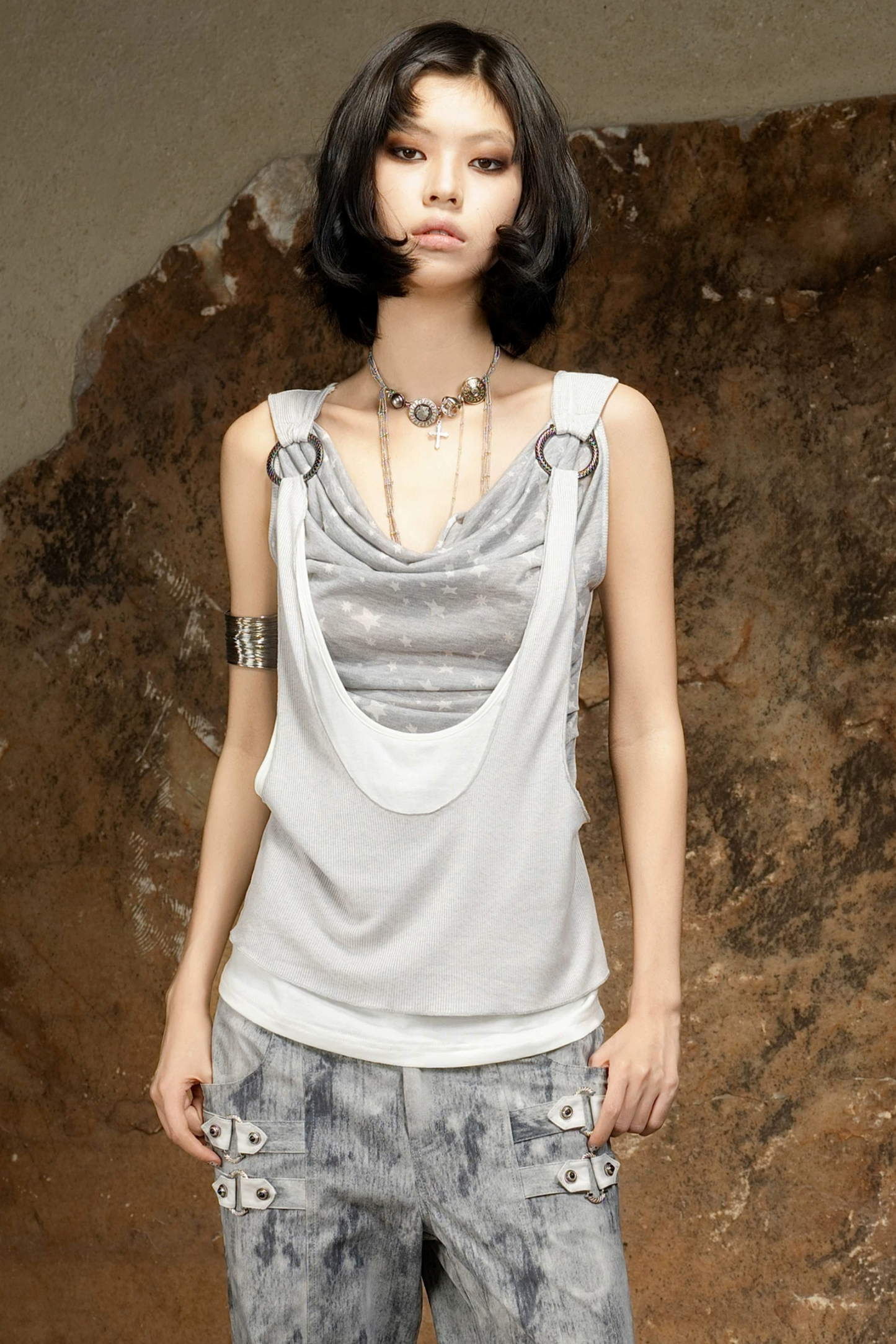Asymmetrical Retro Vest
