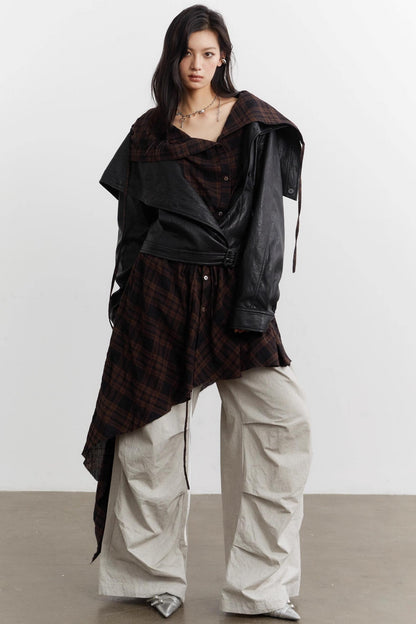 Urban Nomad Plaid PU Jacket