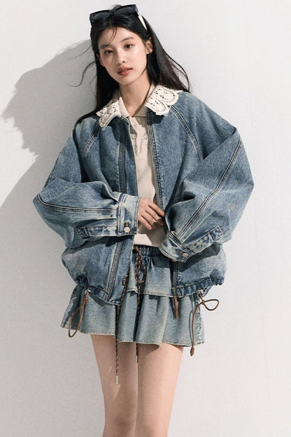 Vintage Braided Denim Jacket Set-Up