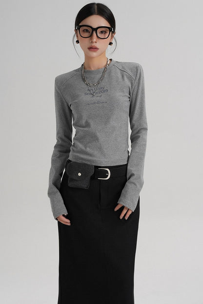 Letter Crew Neck T-Shirt