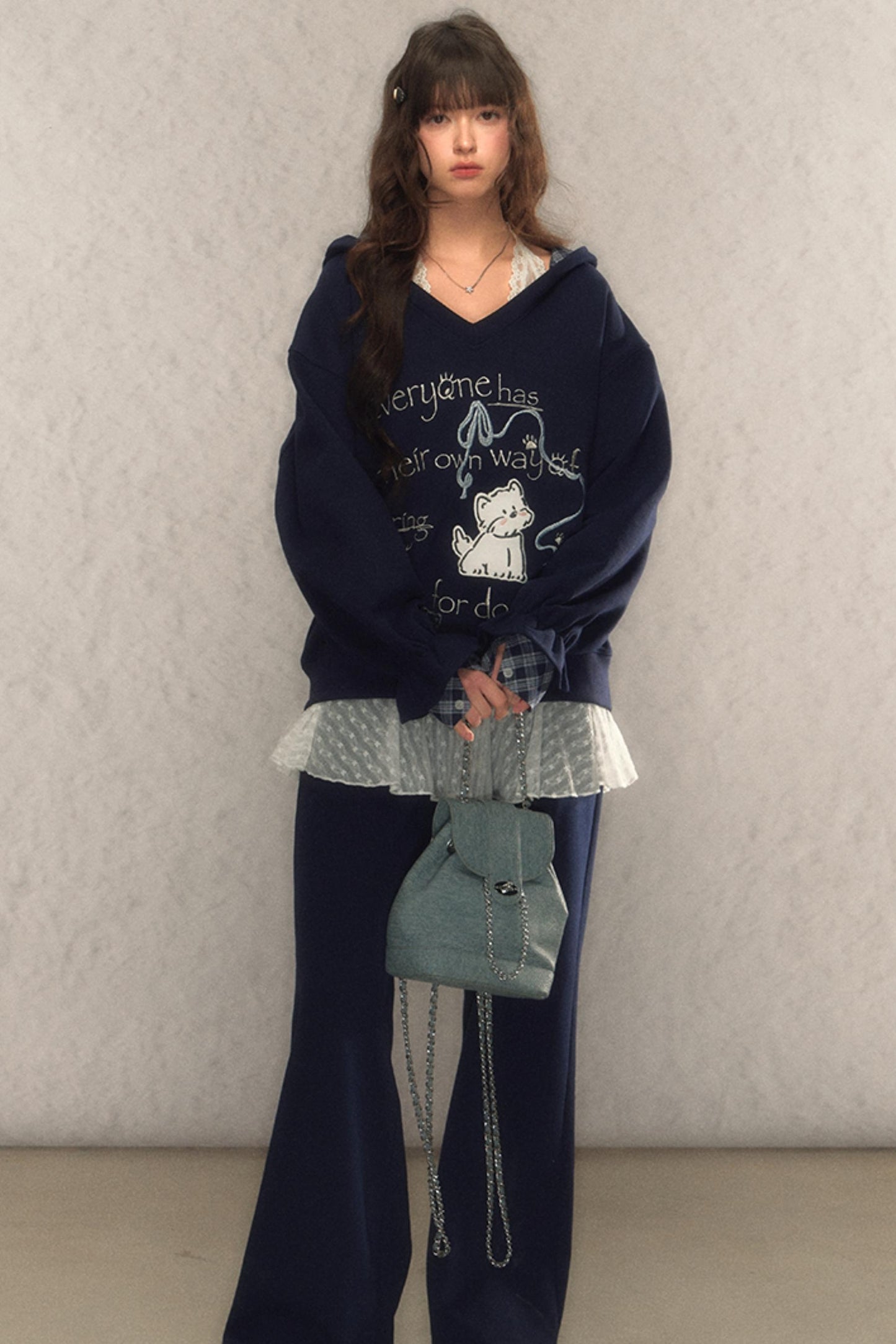 Designer Bootcut Track Pants Set-Up