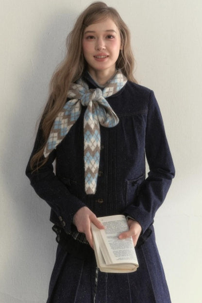 Retro Knitted Long Strip Scarf