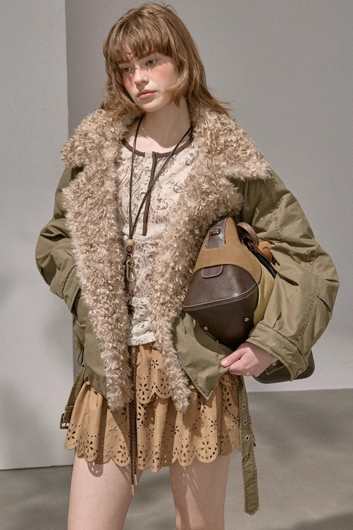 Cashew Flower Slim Print Knitted Top