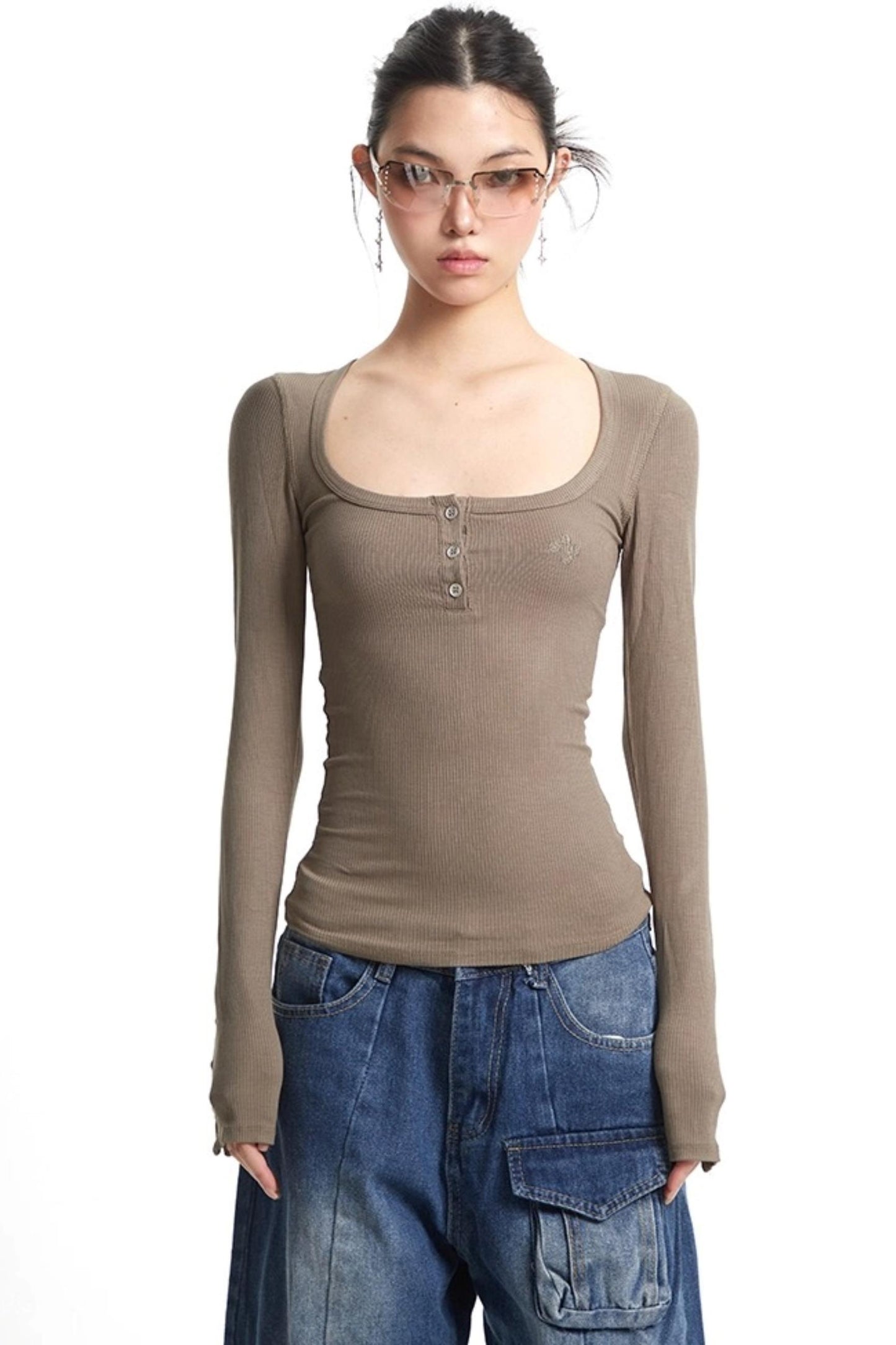 Stretch U-Neck Shirt