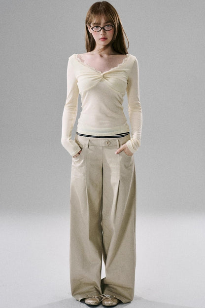 Stretch Lace Slim Fit Base Top