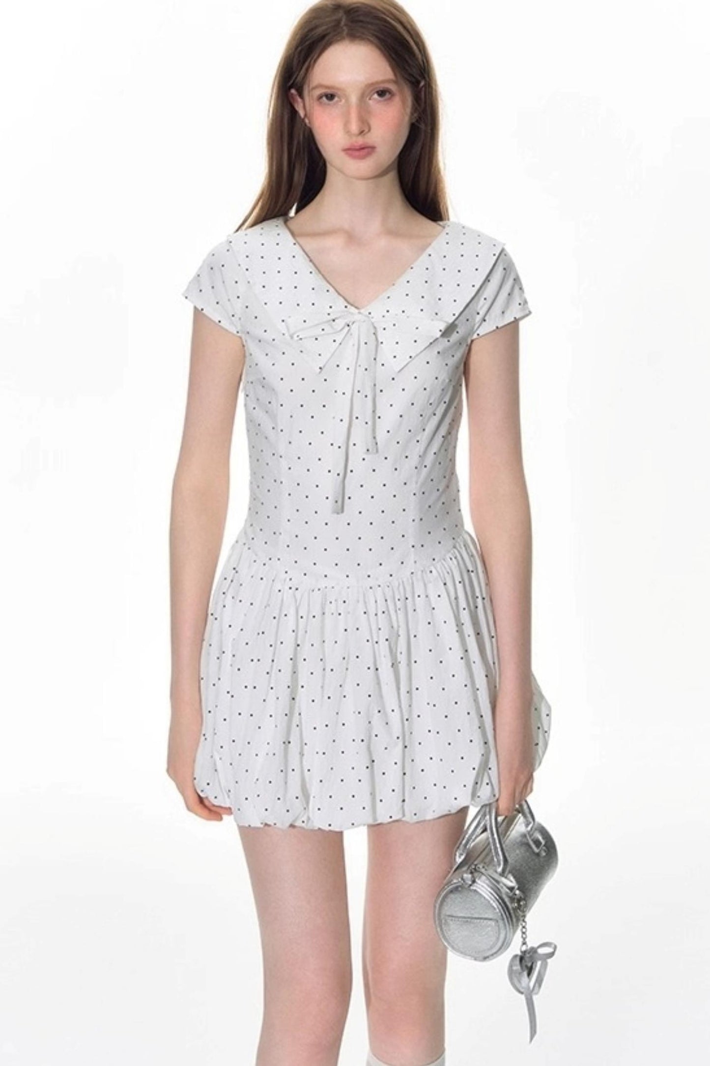 Navy Flower Bud Summer Dress