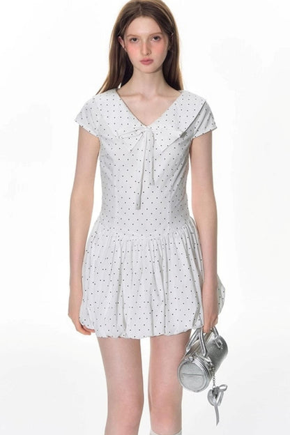 Navy Flower Bud Summer Dress