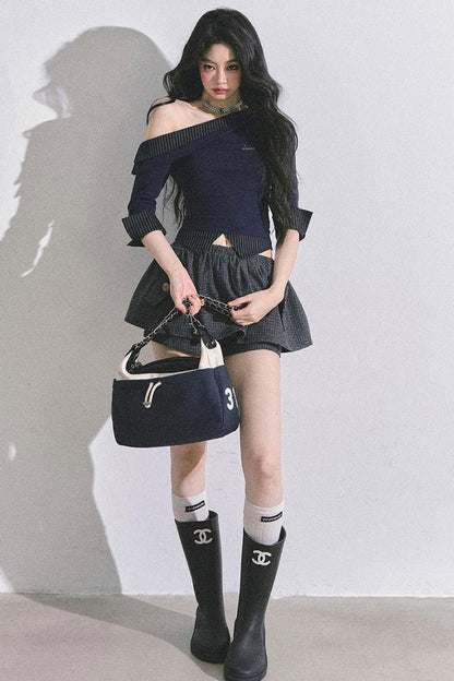 Gray Tone Striped T-Shirt