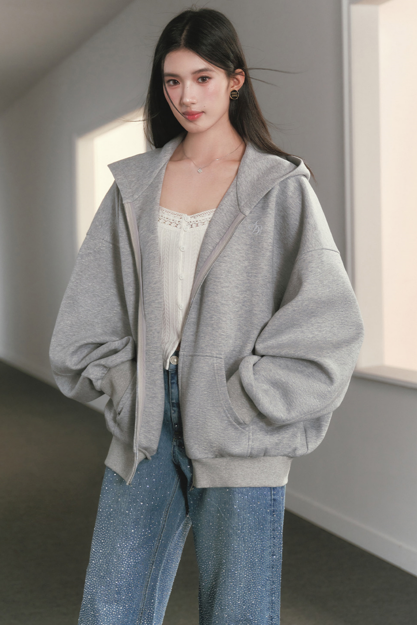 Patchwork Open-Front Cardigan