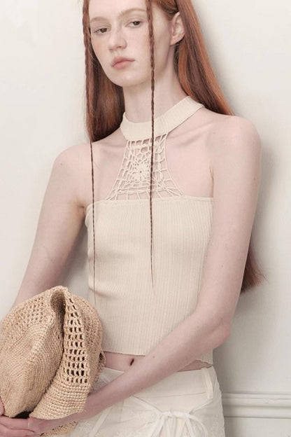 Weave Knit Bustier Top