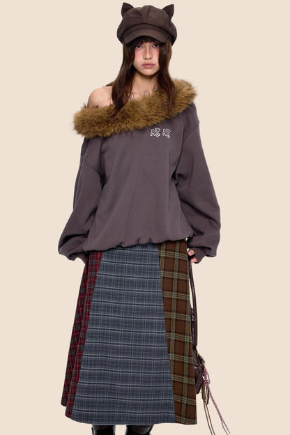 One-Shoulder Sweatshirt