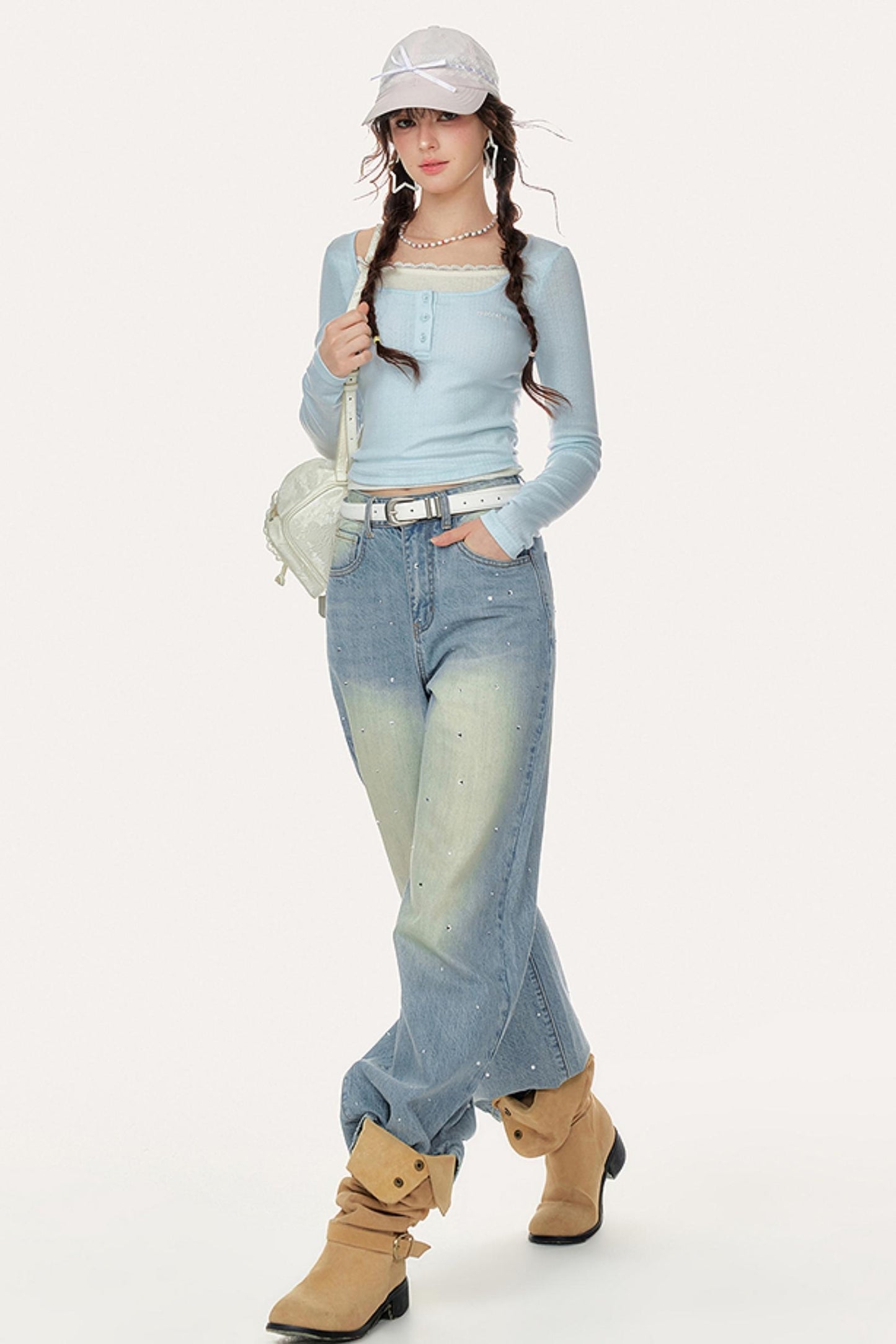 Diamond High-Waisted Jeans