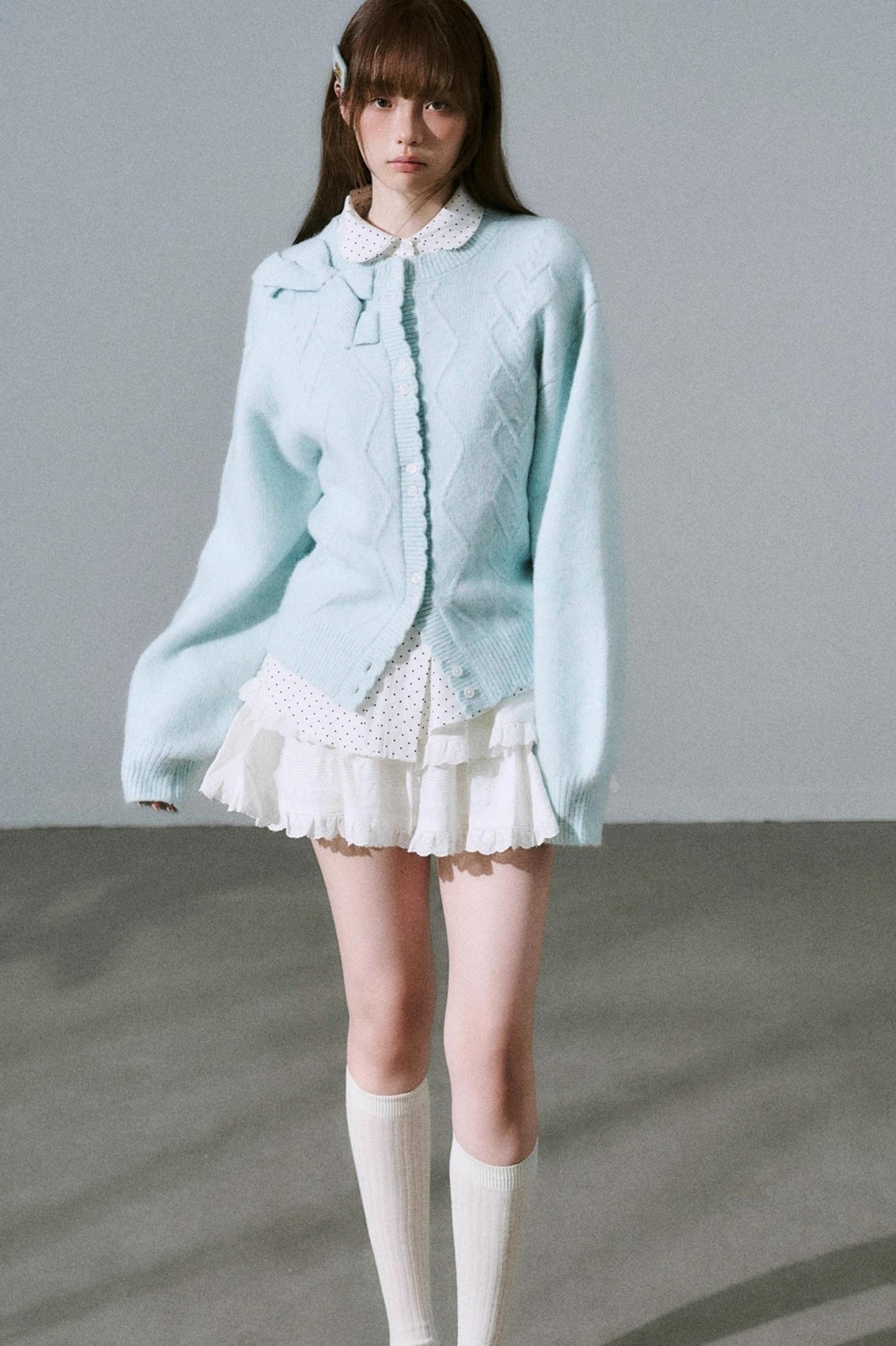 Moonlight Silhouette Sweet Wool Cardigan