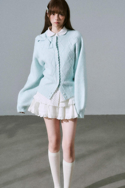 Moonlight Silhouette Sweet Wool Cardigan