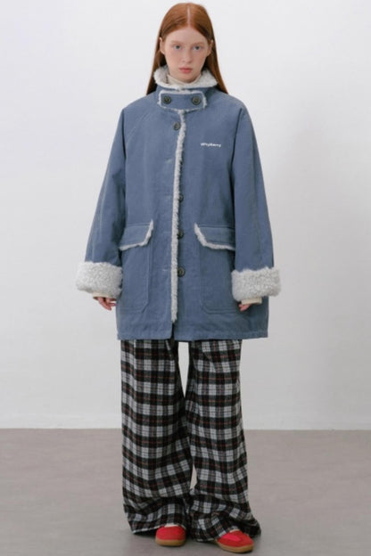 Retro Style Plaid Wide-Leg Pants