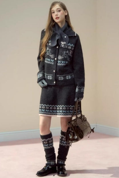 Vintage Fair Island Knitted Sweater Set-Up