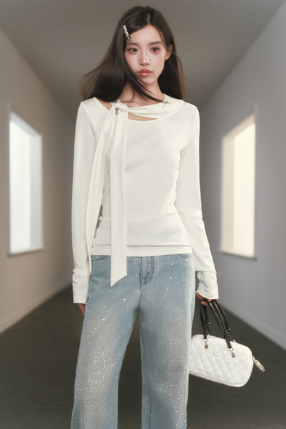 Slimming Waist-Cinching Turtleneck Top