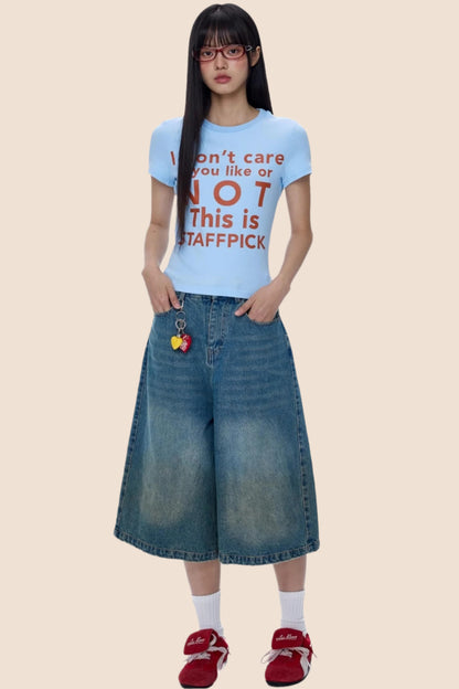 American Monogram Cropped T-Shirt