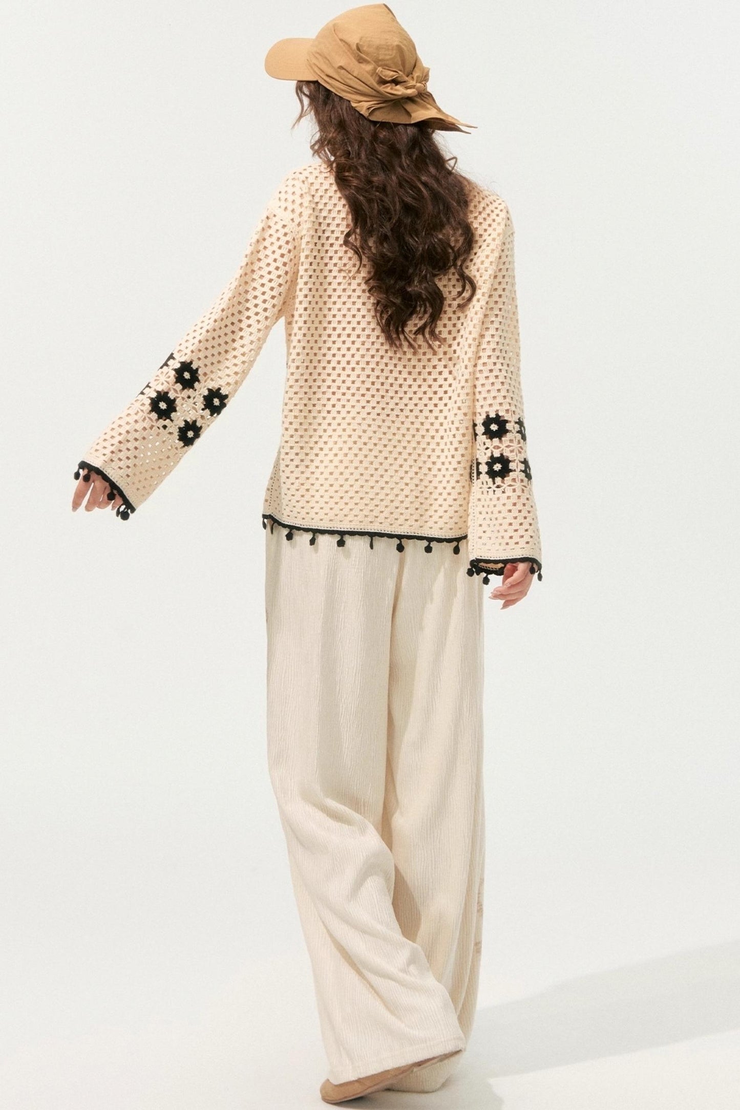 Boho Cut-Out Sweater Top