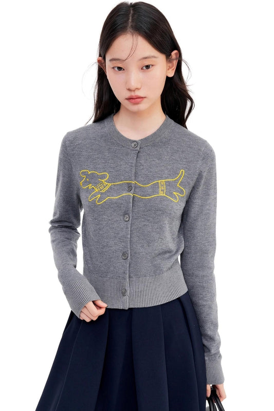 Embroidered Knitted Casual Top