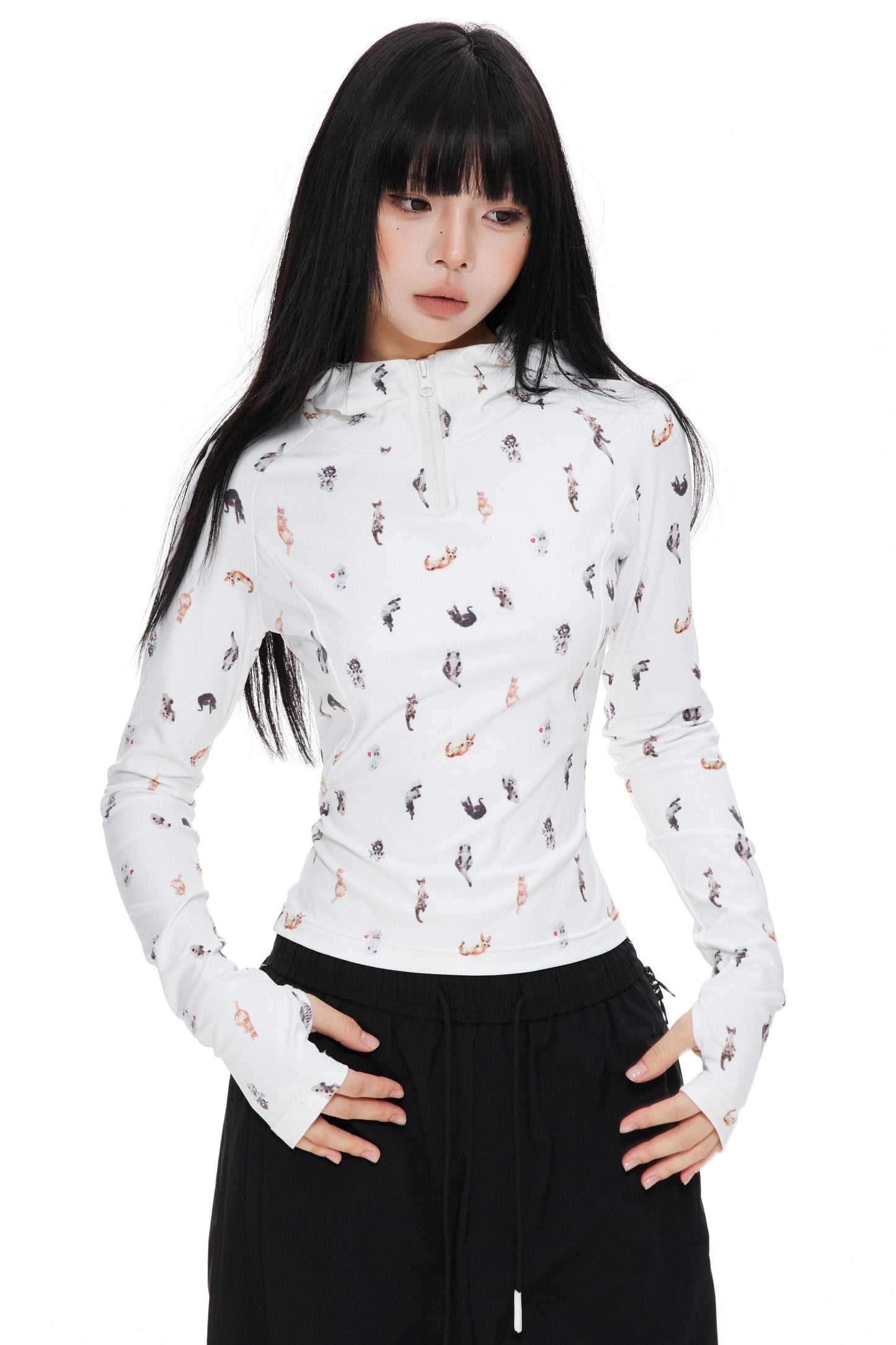 Slimming Hooded Base Shirt