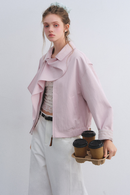 Detachable Shawl Collar Flight Jacket