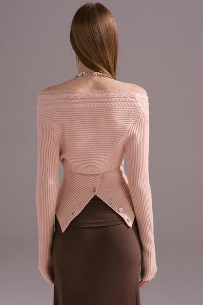 Girl Pink Knitted Sweater