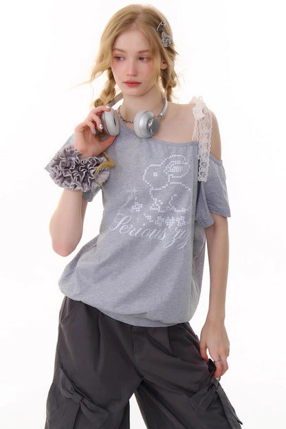 Lace-Up Retro Rabbit Tee