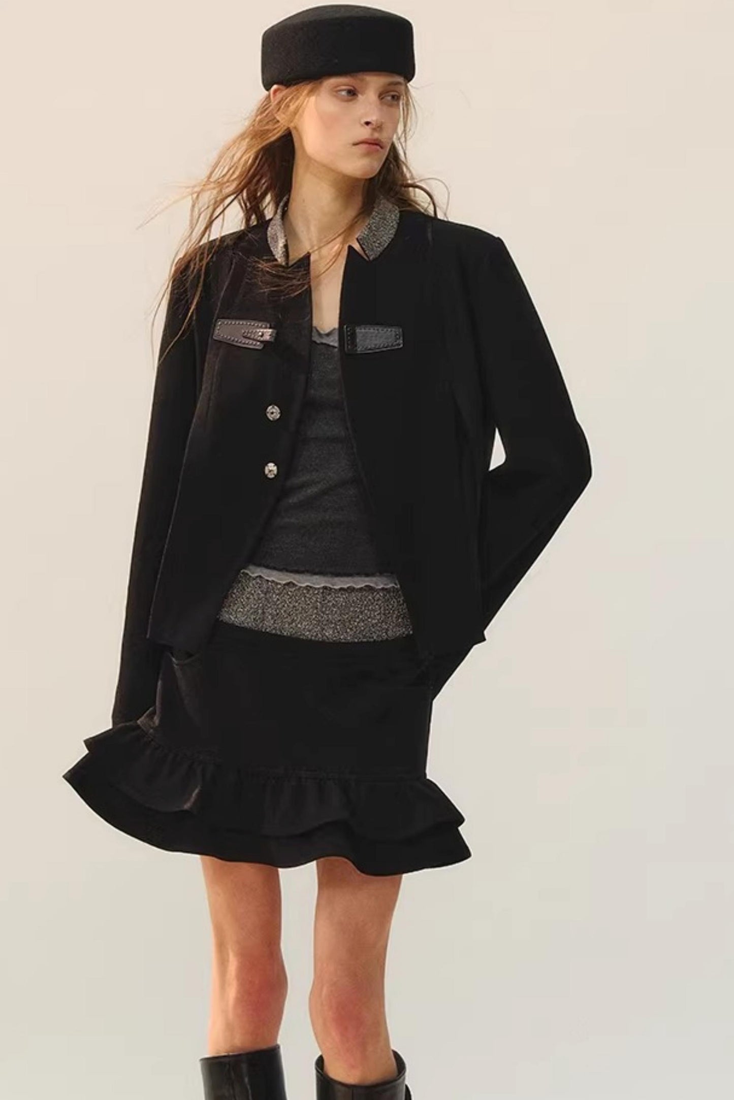 Frost Edge Beaded Halter Top