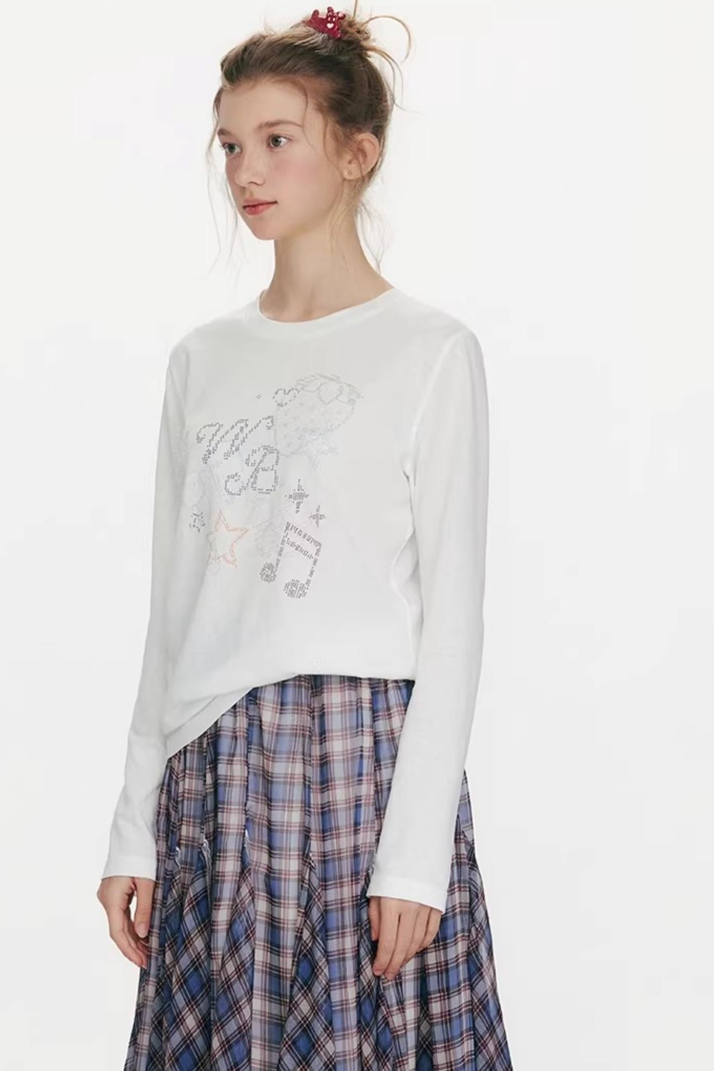 Berry Waltz Printed Thin T-Shirt