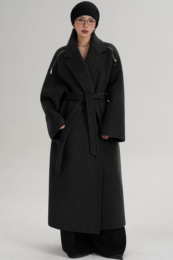 Elegant Shoulder Wool Coat