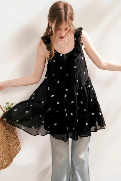 Ruffled A-Line Dress