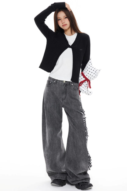 Twist Gray Womens Cardigan