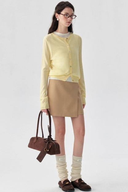 Linen Knitted Cardigan Set