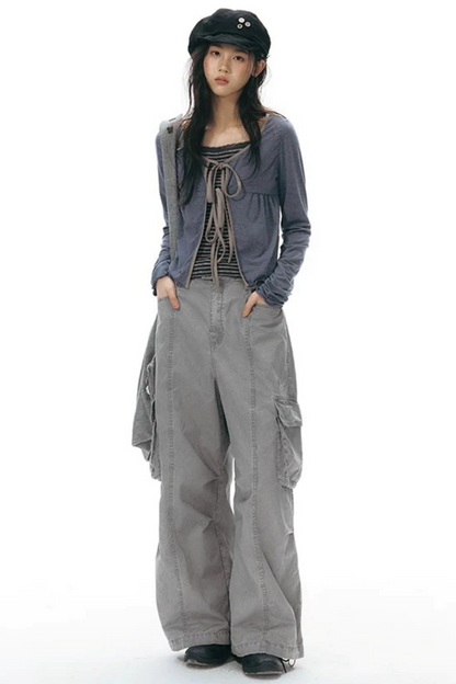 Vintage Embroidered Cargo Pants
