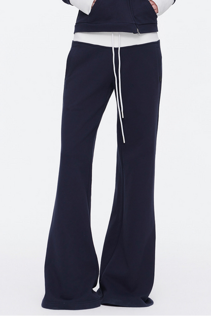 Color-Blocked Flared Pants