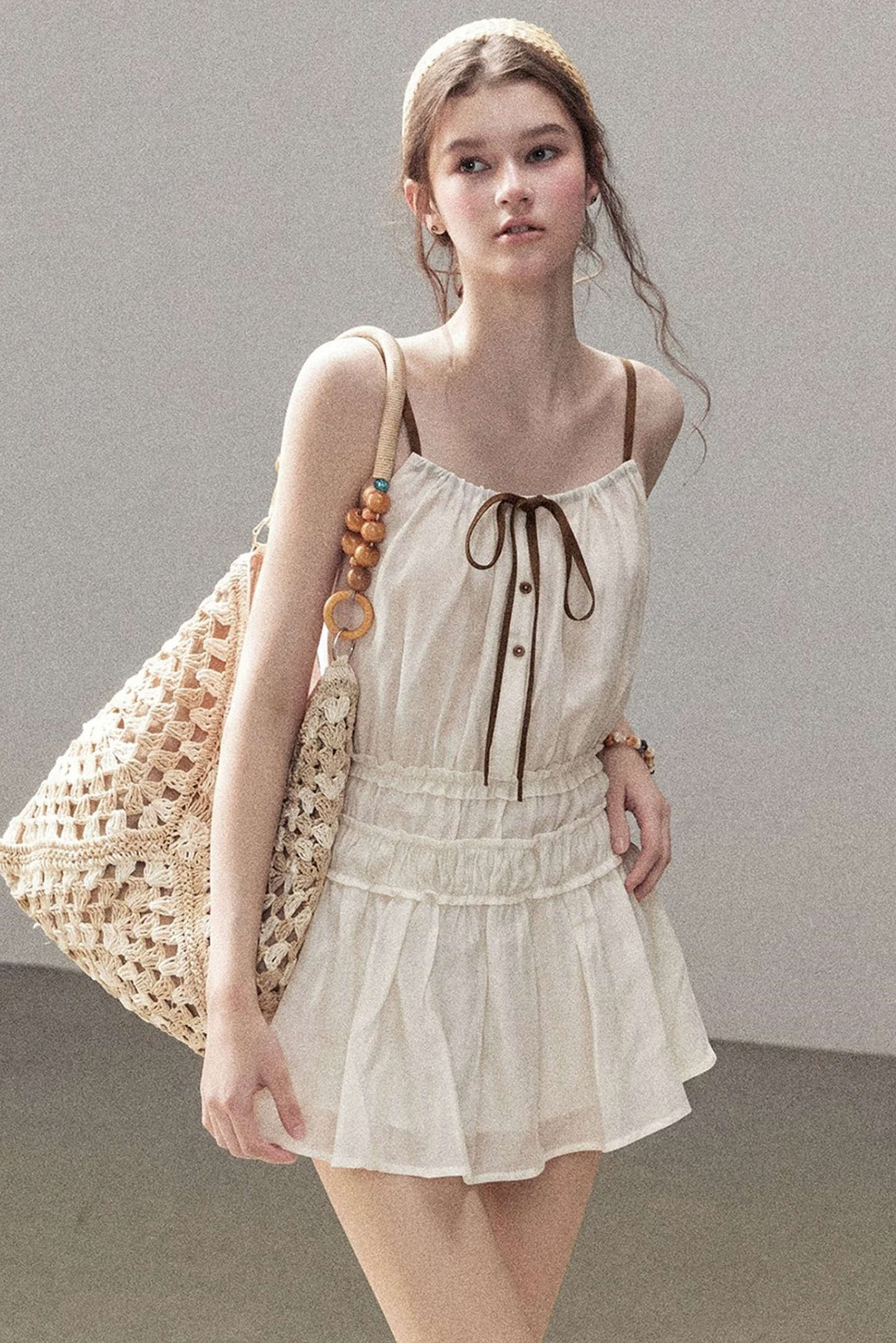 Französisches Sommerkleid mit Trägern