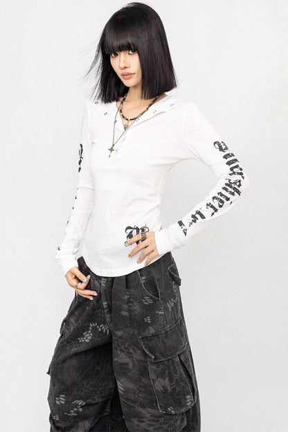 Vintage Spice V-Neck Hooded Top