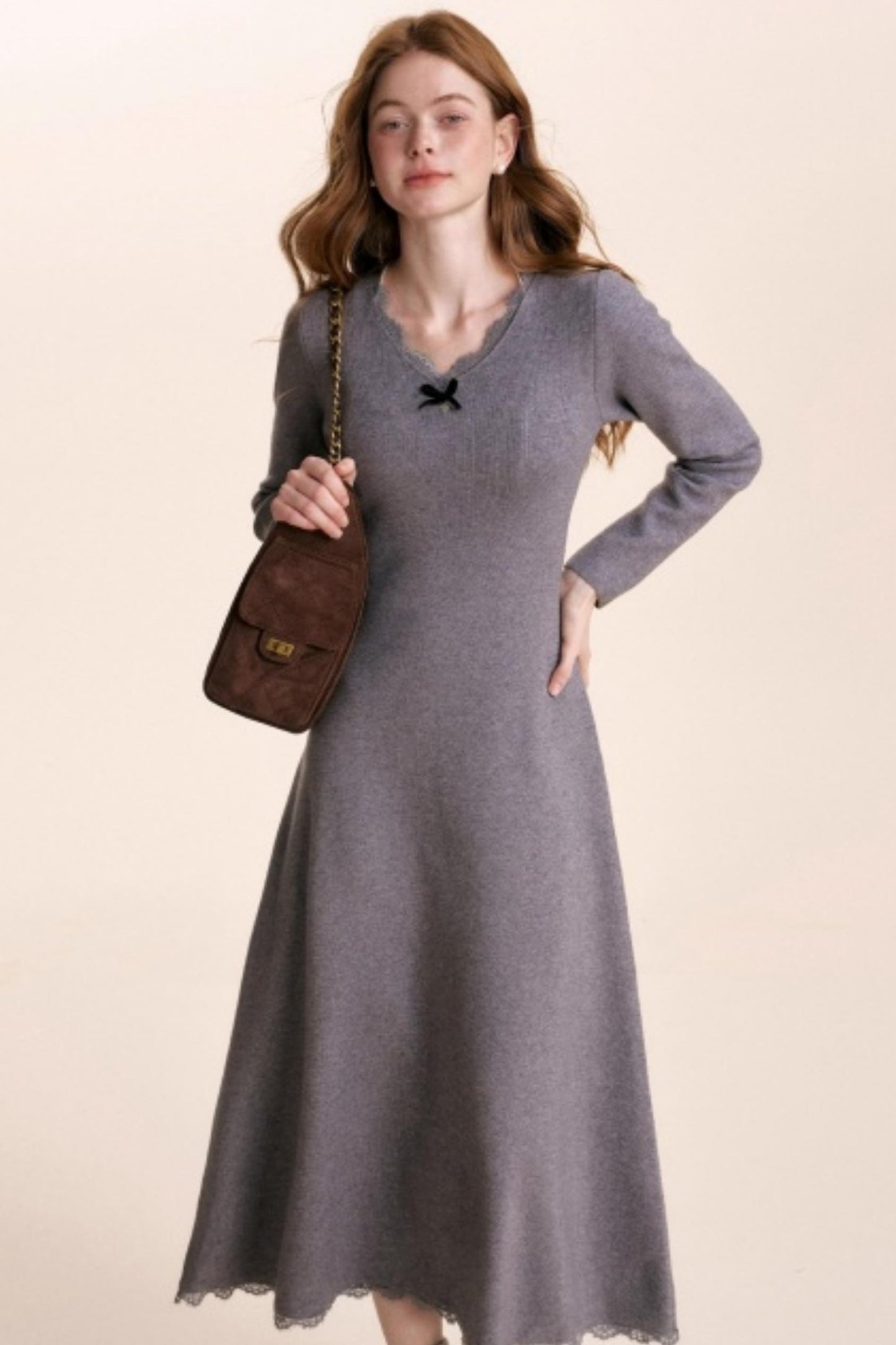 Romantic Lace Knit Dress