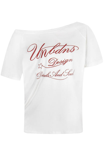 Gray One-Shoulder Top