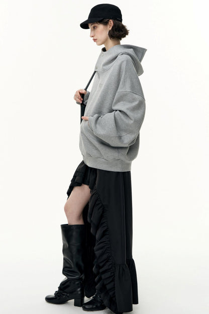 Tea Layer Hooded Cardigan Coat