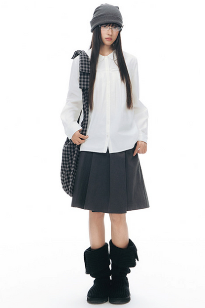 Pure Cotton Pleated Blouse