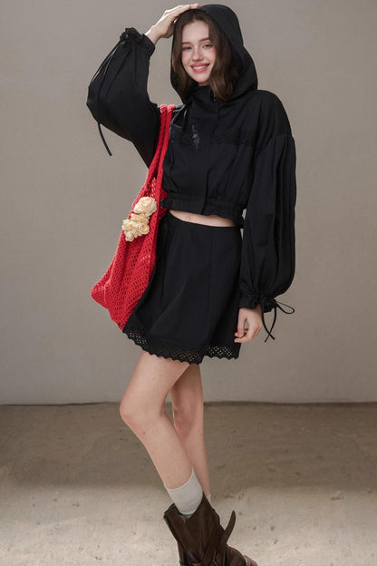 Cotton Trench Coat Set