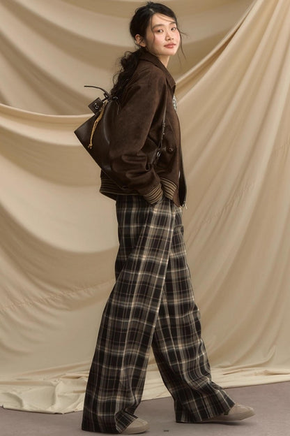Secret Lazy Plaid Pants