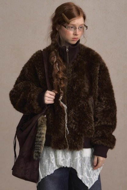 Thickened Lambswool Suede Jacket