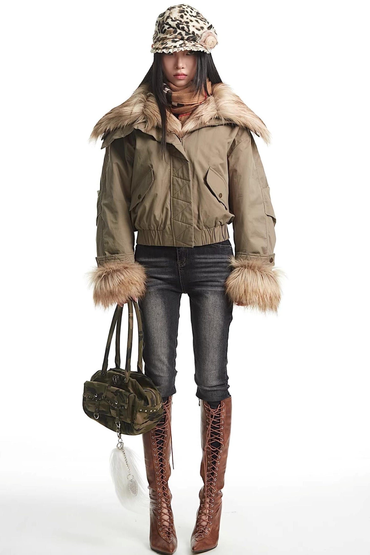 American Retro Fur-Lined Jacket