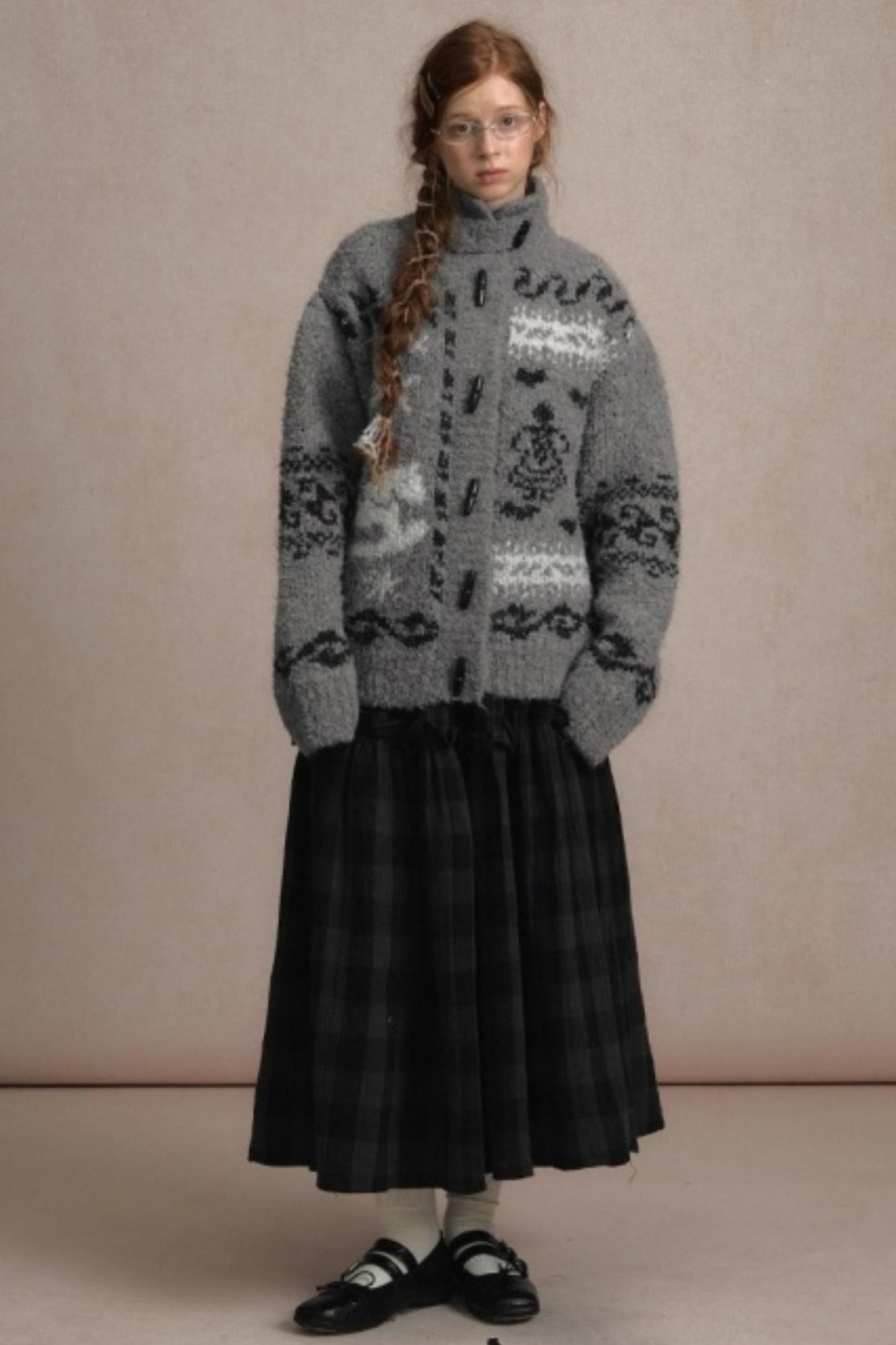 Retro Collegiate Knitted Cardigan