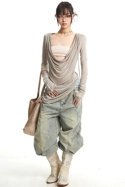 Vintage Love Wide-Leg Denim Trousers