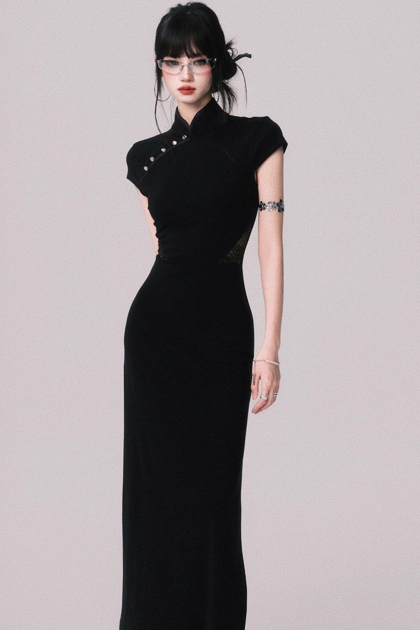 Retro Mermaid Lace Cheongsam Dress