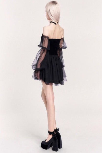 Velvet Waist Slimming Exquisite Dress